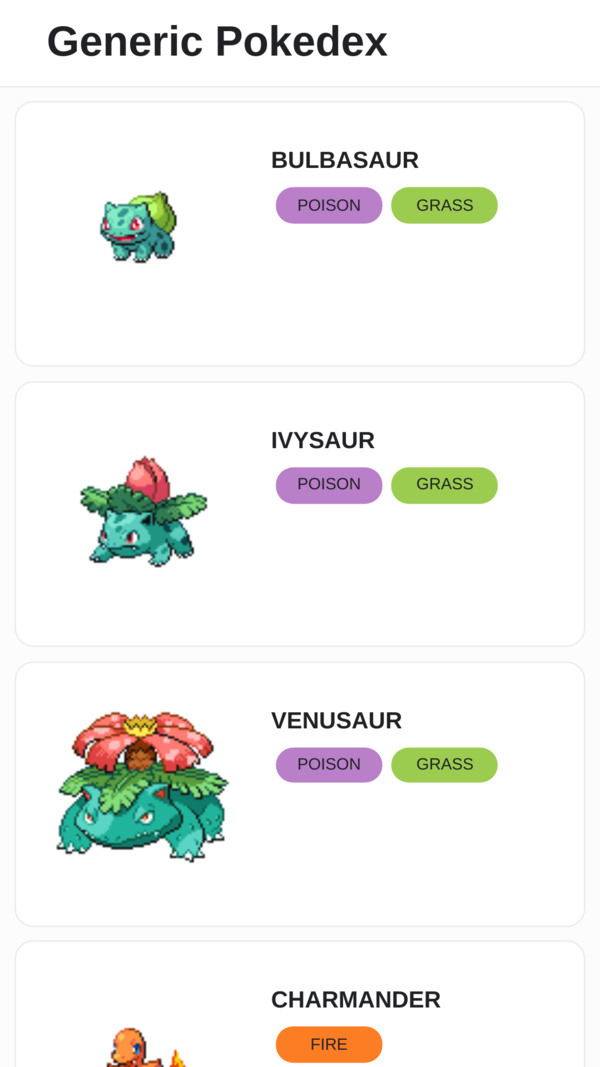 Generic Pokedex Screenshot Generic Pokedex Screenshot