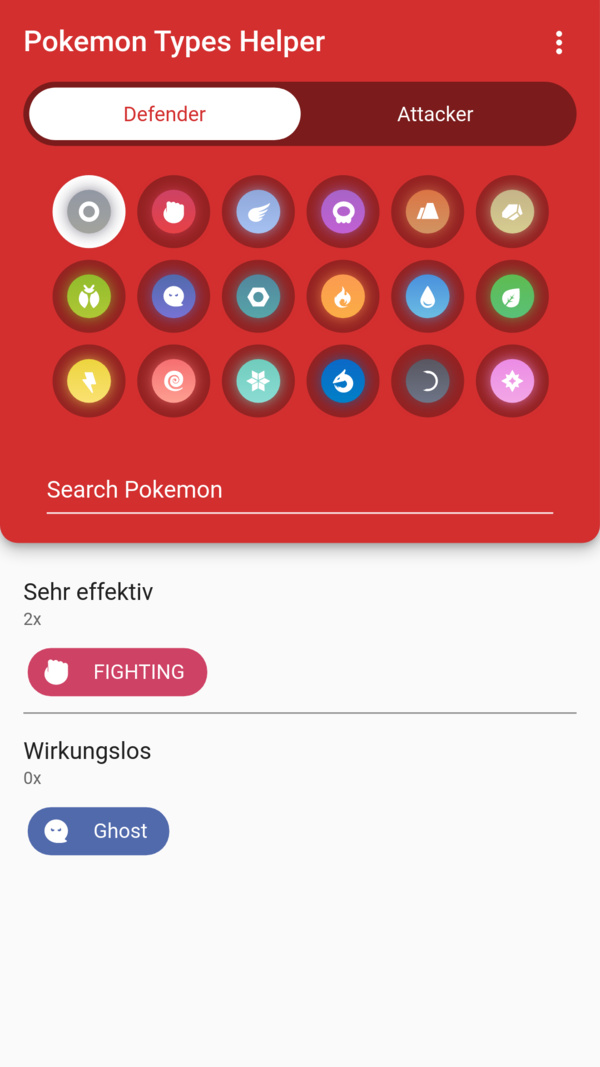 PokeTypesHelper Screenshot PokeTypesHelper Screenshot